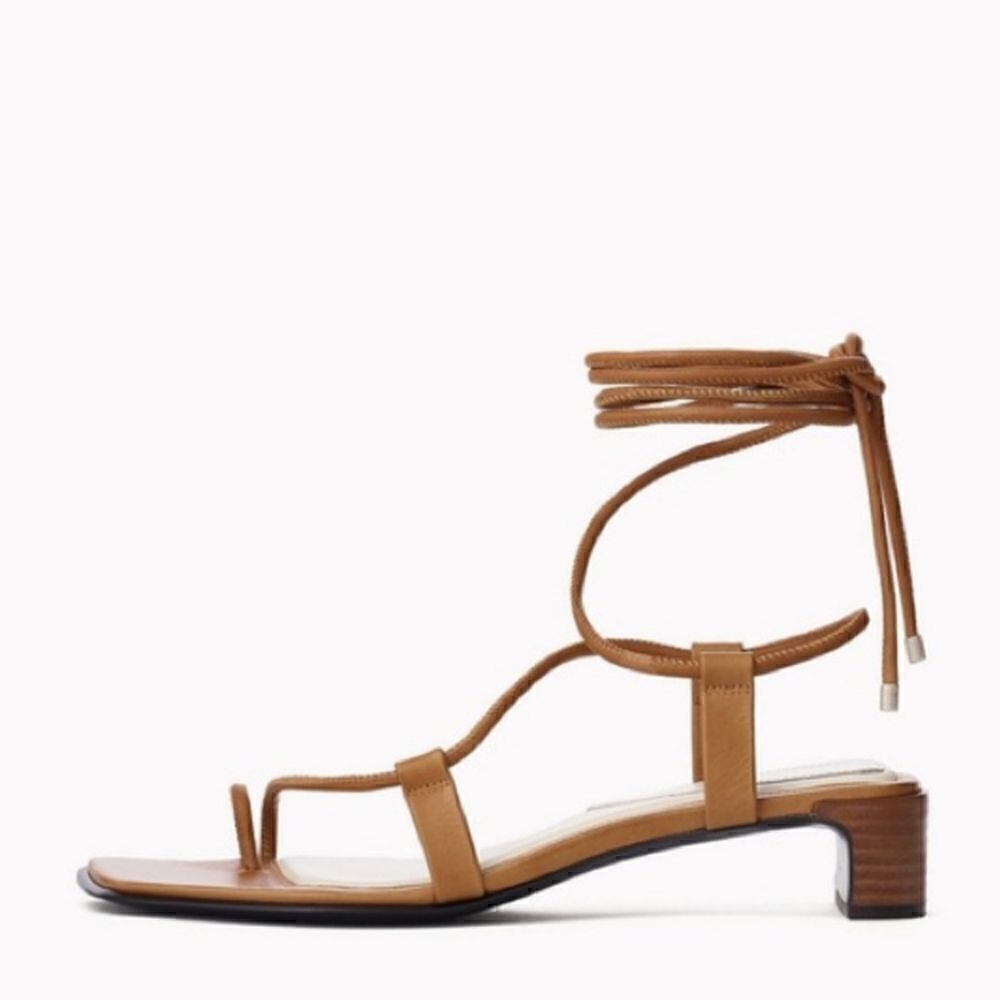 $395 MSRP rag & bone Cindy Tie in Tan Size 6.5